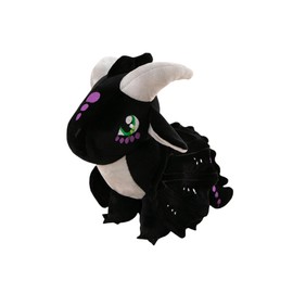 Wings Dragon Plush Stuffed Animal Cute Fire Dragon Plushies Stuffy Merch for Kids Boys Girls (black)