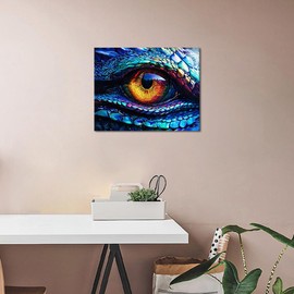 TFIAVSIN Oil Painting for Adults Paint by Number Dragon Eye and Scales Paint by Numbers DIY Acrylic Paint-by-Number Kits Paint by Numbers for Beginner Unique Gift for Adults, 16x20 Inch