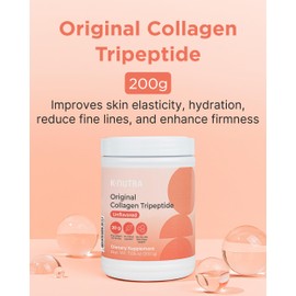 K-Nutra Original Collagen Tripeptide | 200g (7.05oz) | 100% Pure Freshwater Collagen Powder | 200X Absorption GPH | Helps Support Skin Hydration, Hair & Nail Health
