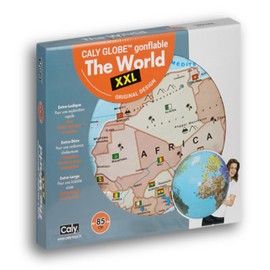 HCM Kinzel - Inflatable Caly Globe - The World XXL - Playfully Explore the World - Grey - 85 cm Circumference