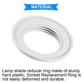 DKARDU 10 Pcs E27 Lamp Shade Reducer Ring Socket Plate Light Fitting Lampshade Washer Adaptor Converter with 10 Pcs E14 Lamp Shade Ring, 10 Pcs E27 to E14 Lamp Shade Ring