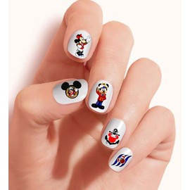 Clear waterslide Nail Art Decals (Tattoos) by DimOxy Designs Themed for Mickey Cruise (Ver.4) Lovers.