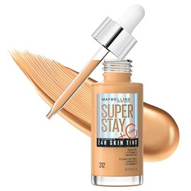 Maybelline New York Super Stay Up to 24HR Skin Tint, Radiant Light-to-Medium Coverage Foundation, Makeup Infused With Vitamin C, 312, 1 Count