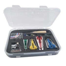 YEQIN Bias Tape Maker 6MM 12MM 18MM 25MM Fabric Bias Binding Maker With Binder Foot, Ball Pins with Case