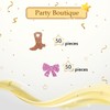 100pcs Gender Reveal Confetti, Pink Glitter Boots or Bow Table