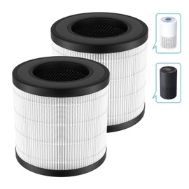 RONGJU RONGJU 2 Pack PU-P05/AC201B Air Purif-ier Filter for FULMINARE PU-P05 Air Puri-Fier and Purivortex AC201B Air Pur-ifier, H13 HEPA Air Filter for Home, Not fit for T10