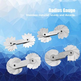 Radius Gauge 4 Radius Bar Stainless Steel Gauge, Radius Gauge Piece Set, Fillet Gauge Made of Stainless Steel, Portable Measuring Tool for Tools R0.3-1.5, R1-6.5, R7-14.5, R15-25
