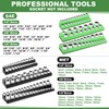 Blulu 8 Pack Magnetic Socket Organizer Set 1/4", 3/8", 1/2"