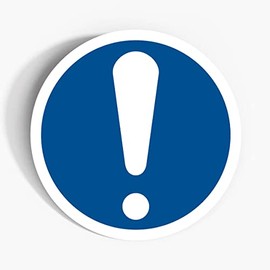 Set of 18 General Mandatory Safety Signs, 56mm Waterproof Indoor/Outdoor Stickers, Office, Warehouse, PPE Site Safety Signs (General mandatory, Set of 18 stickers)