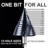 Step Drill Bit for Metal Set, 1/4" - 2-1/2"Large Step