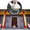 Crystal Orgone Godness Glazed Amulet, White Tara Manjushri Buddha Guanyin