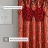 Elegant Comfort Luxurious Beautiful Curtain Panel Set with Attached Valance