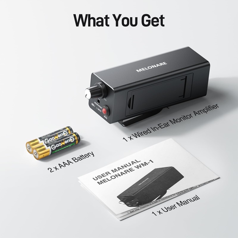 Melonare Portable Wired in-Ear Monitor Amplifier, Headphone Amp with XLR/TRS