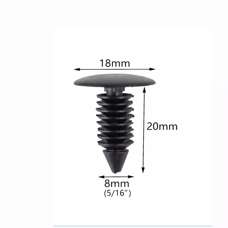 SNS 100X 8mm Bumper Clips Retainer Car Plastic Rivets Fastener