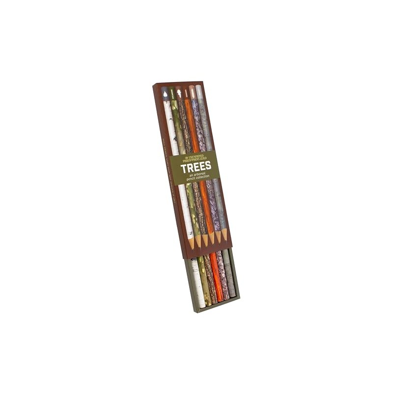 The Unemployed Philosophers Guild Trees Pencil Set - Box Wooden