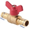 1/2" Brass Pex Ball Valve with Red Handle for Shutting