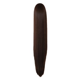 CiCiCa-“PT06”, Ponytail Extensions, Dark Brown Ponytail, 22 Inches Long Ponytail, Straight Ponytail, Pony Tails Hair Extensions, Claw Clip Extension, Drawstring Pony Tails, Heat-Resistant Synthetic Clip in Ponytail Extensions.