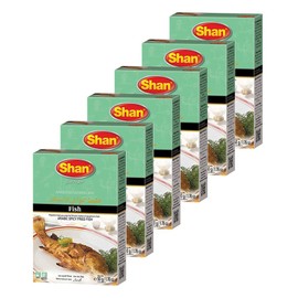 Shan Fish Arabic Seasoning Mix 1.76 oz (50g) - Spice Powder for Middle Eastern Style Spicy Fried Fish - Suitable for Vegetarians - Airtight Bag in a Box (Pack of 6)