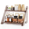 NiHome Foldable Coffee Bar Organizer Rack (Amber)
