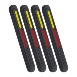 HQRNYP 4PCS Car Door Edge Guards, Car Door Protector, Anti-Collision Bumper Trim Strips, Auto Accessories Self-Adhesive PVC Soft Auto Side Body Protective Strip Fit Most Vehicles (Black/Red/Yellow)