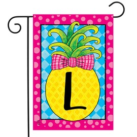 Briarwood Lane Pineapple Monogram Letter L Garden Flag 12.5" x 18"
