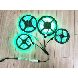 BoHong 2 x 5-Pin LED Strip Splitter Cable 1 to 4 RGBW LED Strip Connector 5 Pin LED Strip Splitter 1 to 4 Connector Connector Corner Connector RGBW 5050 LED Strip Connector -30 cm, Black