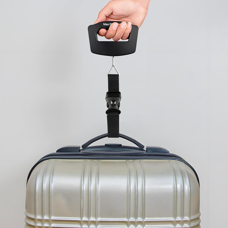 TRIXES Portable Digital Luggage Scales Travel Accessory with 12 Month