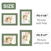 Muzilife 5x7 Wood Picture Frame Flat Set of 4 Display
