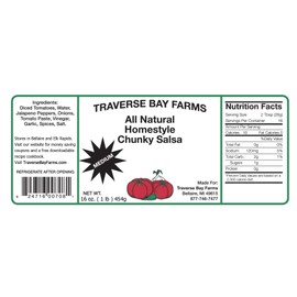 Traverse Bay Farms Award Winning Medium Chunky Salsa - Medium