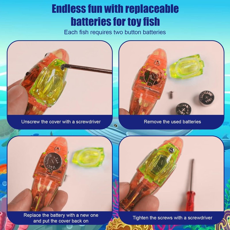 Robo Fish, Robotic Fish Toy with Cat Pool, Swimming Fish
