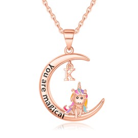 Unicron Necklace for Girls Unicorn Gifts - Moon Unicorn Necklace for Teen Girls Jewelry | Unicorn Gifts for Girls Kids Necklace Little Girls Unicorn Jewelry for Girls Unicorn Gifts for Girls Jewelry
