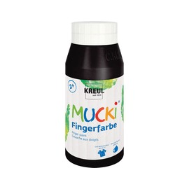Kreul Mucki 23201 - Finger Paint 750 ml, Black