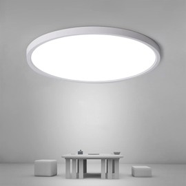 Osairous LED Ceiling Light Diameter 30 cm, 24 W Flat Round Ceiling Light, IP44 Waterproof, 6500 K 2160 LM Cool White Lamps for Living Room, Bedroom, Bathroom, Kitchen Lamp, Hallway