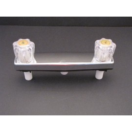 Matco-Norca Mobile Home RV Shower Faucet. 2 Valve. Chrome. 8" on center valves