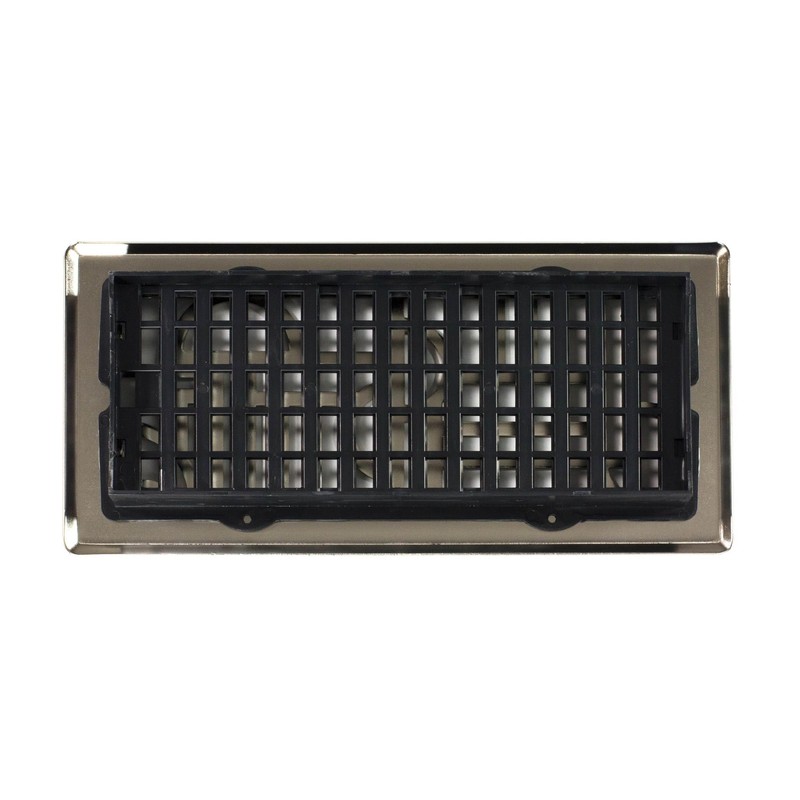 Decor Grates (4-Pack) SPH410-NKL Scroll Design Floor Register, 4x10 Inches,