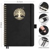 RETTACY Lined A4 Notebook Spiral-College Ruled Notebook,Large Hardcover Leather Journals