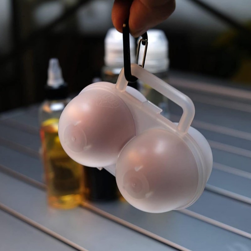 Egg Transport Box, 2 Pieces Egg Container for 2 Eggs,