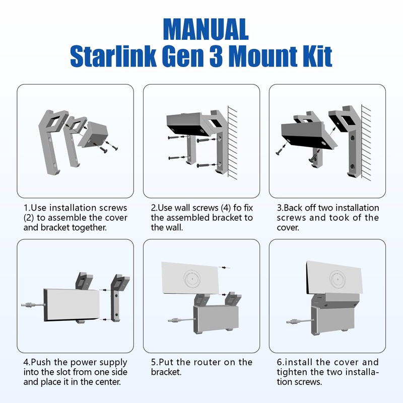 Starlink Gen 3 Mount Starlink Standard V3 Router Wall Mount