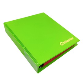 COLLECTOR Coin Album for 280 MEDIUM sizes coins 50p 50 pence £1 £2 €1 €2-14 pages and red dividers (280 Coins, Pastel LIME color)