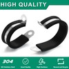 OURU 1/2 Inch Cable Clamps, Rubber Coated Insulated Clamps, 30pcs,