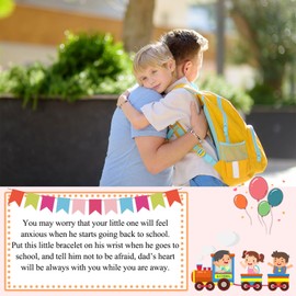 First Day of Pre K Preschool Bracelet, Back to School Bracelet Father and Son 1st First Day of School Bracelet Dad and Son Matching Bracelets, Back to School Gifts Suitable for Ages Three and Up