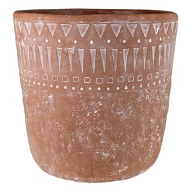 HomArt Large Lima Cachepot Planter for Plants or Cut Flowers, Cement, Terra Cotta