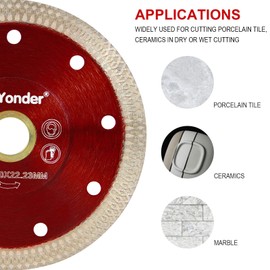 GoYonder 3 Pack 4"D105mm Super Thin Diamond Ceramic Saw Blade Porcelain Cutting Blade for Cutting Ceramic Or Porcelain Tile