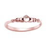 Rose Gold-Toned Plated Sterling Silver Claddagh Ring Size 8