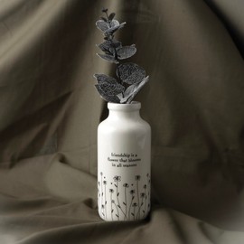 CGB Giftware | Send With Love 'Friendship...' Ceramic Bottle Vase In Gift Box | Homeware | New Home Gift | Ceramic Vase | GB07474