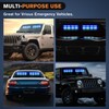 Nilight 32LED Blue Emergency Dash Strobe Lights with Controller Suction