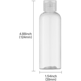 Flip Top Squeeze Bottle Liquid Squeeze Bottle, 4Pcs 100ml Plastic Squeeze Bottle with Disc Top Flip Cap,Plastic Squeeze Bottle with Disc Top Flip Cap Bottle,Empty Squeeze Bottle with Disc Top Flip Cap