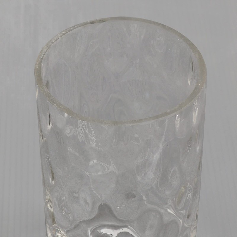 Anmire 3 Pack Clear Water Ripple Glass Shade, Cylinder Light