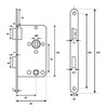 BMH Mortice Lock Class 3 for Toilet Fittings Stainless Steel