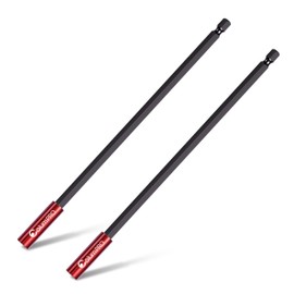 ColumPRO 2 Pieces 300 mm Strong Magnetic Bit Holder for Impact Wrenches, 1/4 Inch Hex Shank S2 Steel Magnetic Screwdriver Extension, Straight without Bending the Drill Extension